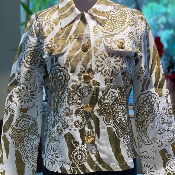 Beaded button down jacket - Picture 2 of 4